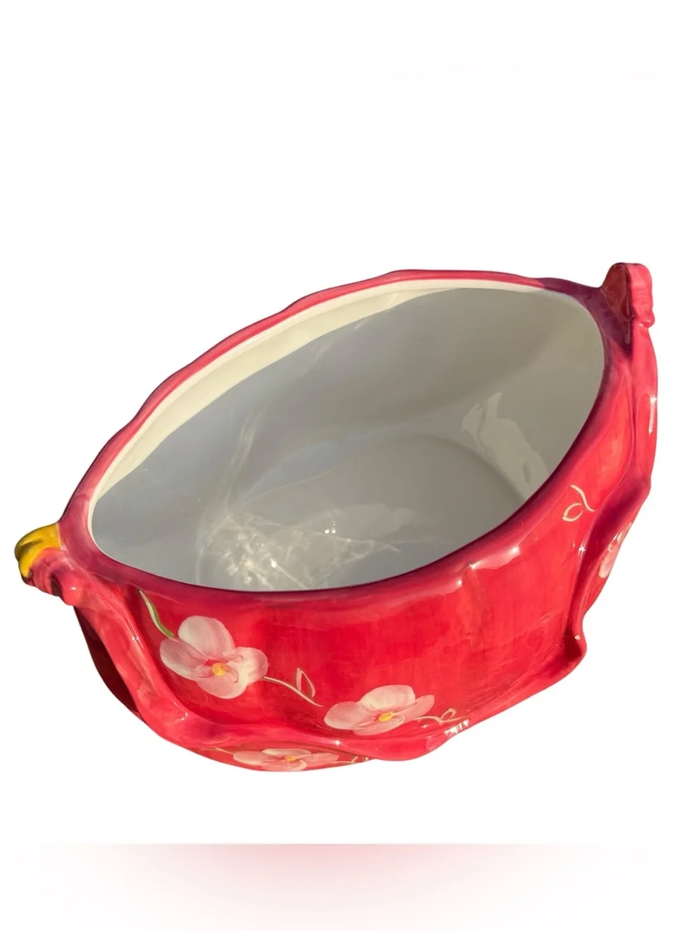 Debi Collins Purse Cookie Jar Floral Ceramic Cottagecore Grandmillennial Decor